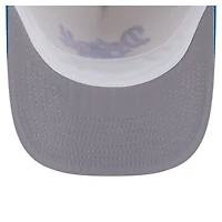 Men's New Era  Cream/Blue Detroit Lions Chainstitch A-Frame 9FIFTY Adjustable Hat