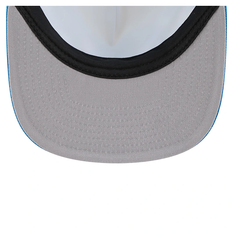 Men's New Era Cream/Blue Detroit Lions  Cutout A-Frame 9FIFTY Snapback Hat