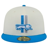 Casquette ajustée 59FIFTY Main New Era pour homme, couleur crème/bleu, des Lions de Detroit