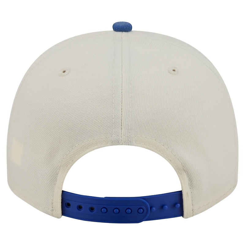 Men's New Era  Cream/Blue Detroit Lions Washed A-Frame 9FIFTY Snapback Hat