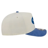 Men's New Era  Cream/Blue Detroit Lions Washed A-Frame 9FIFTY Snapback Hat