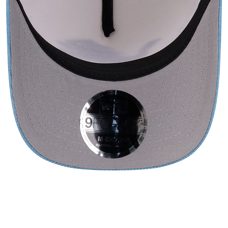 Men's New Era Cream/Blue Detroit Lions Western 9FORTY A-Frame Adjustable Hat