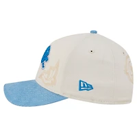 Men's New Era  Cream/Blue Detroit Lions Western 9FORTY A-Frame Adjustable Hat