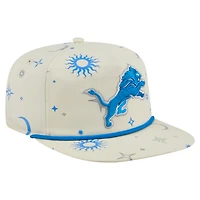 Casquette snapback Celestial Golfer pour homme New Era crème Detroit Lions