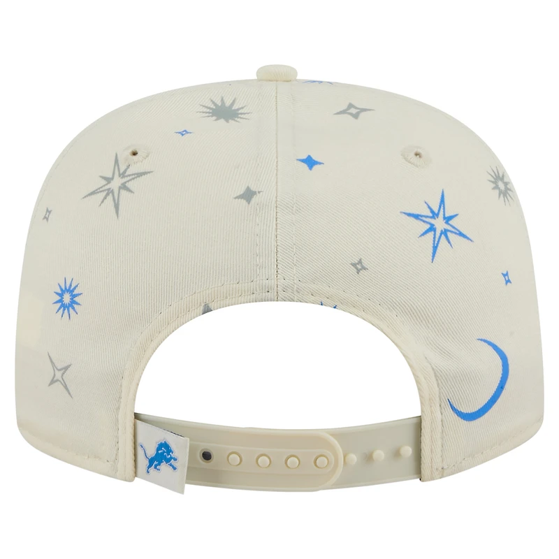 Casquette snapback Celestial Golfer pour homme New Era crème Detroit Lions