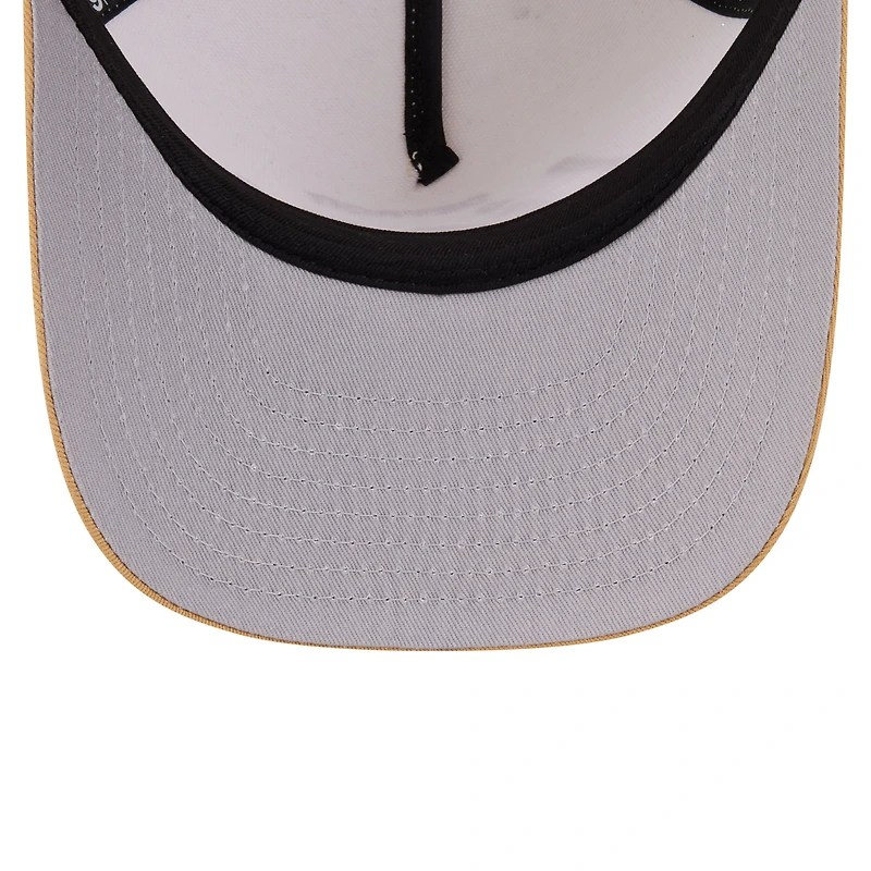 Men's New Era Cream Detroit Lions Herringbone 9FIFTY A-Frame Snapback Hat