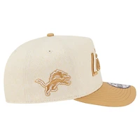 Men's New Era  Cream Detroit Lions Herringbone 9FIFTY A-Frame Snapback Hat