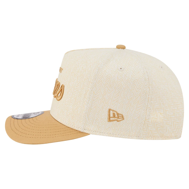Casquette snapback New Era 9FIFTY A-Frame crème à chevrons Detroit Lions pour homme