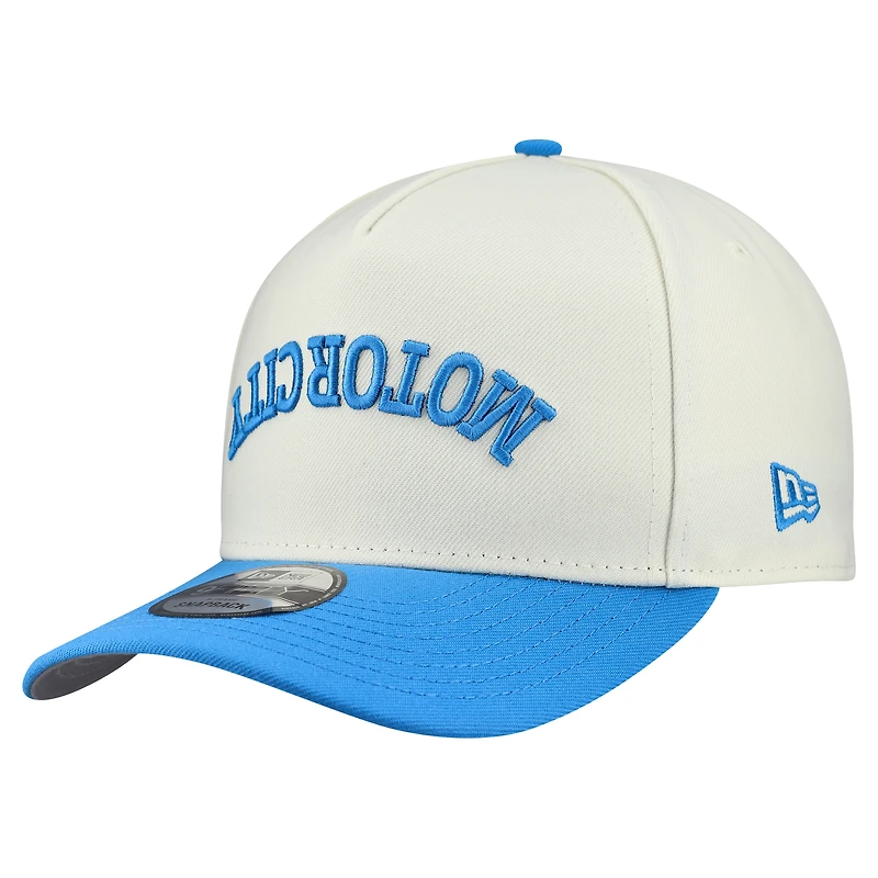 Casquette snapback New Era crème Detroit Lions Upside Down 9FIFTY pour homme