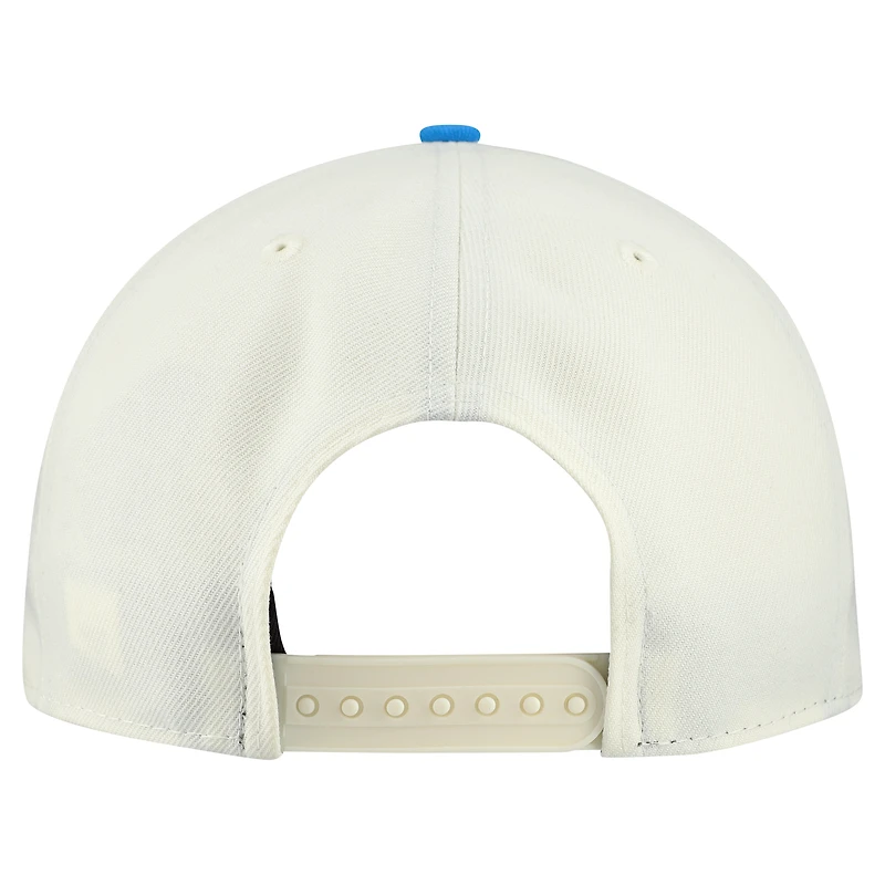 Men's New Era Cream Detroit Lions Upside Down 9FIFTY A-Frame Snapback Hat