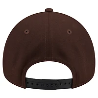Men's New Era  Dark Brown Detroit Lions Burnt Wood A-Frame 9FORTY Adjustable Hat