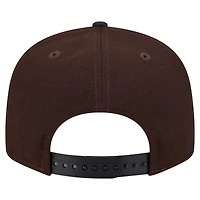 Casquette snapback New Era 9FIFTY pour homme, marron foncé, motif camouflage Detroit Lions Burnt Wood.
