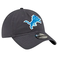 Casquette réglable New Era Graphite Detroit Lions Core Classic 9TWENTY pour hommes