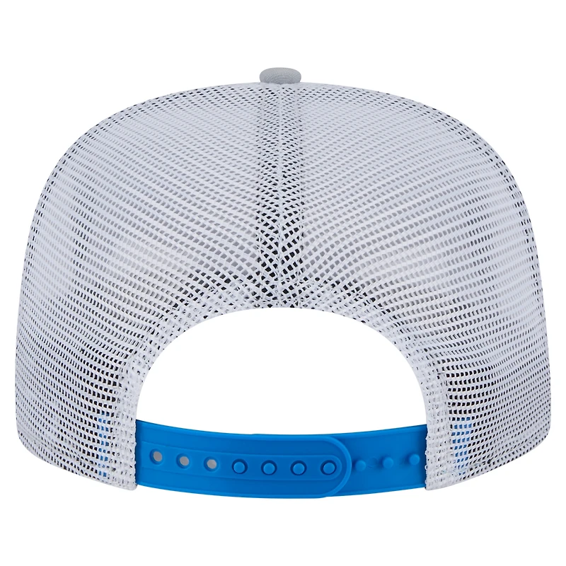 Men's New Era Gray/Blue Detroit Lions Throwback Dye Golfer Snapback Hat