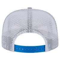 Men's New Era Gray/Blue Detroit Lions Throwback Dye Golfer Snapback Hat