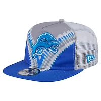 Men's New Era Gray/Blue Detroit Lions Throwback Dye Golfer Snapback Hat