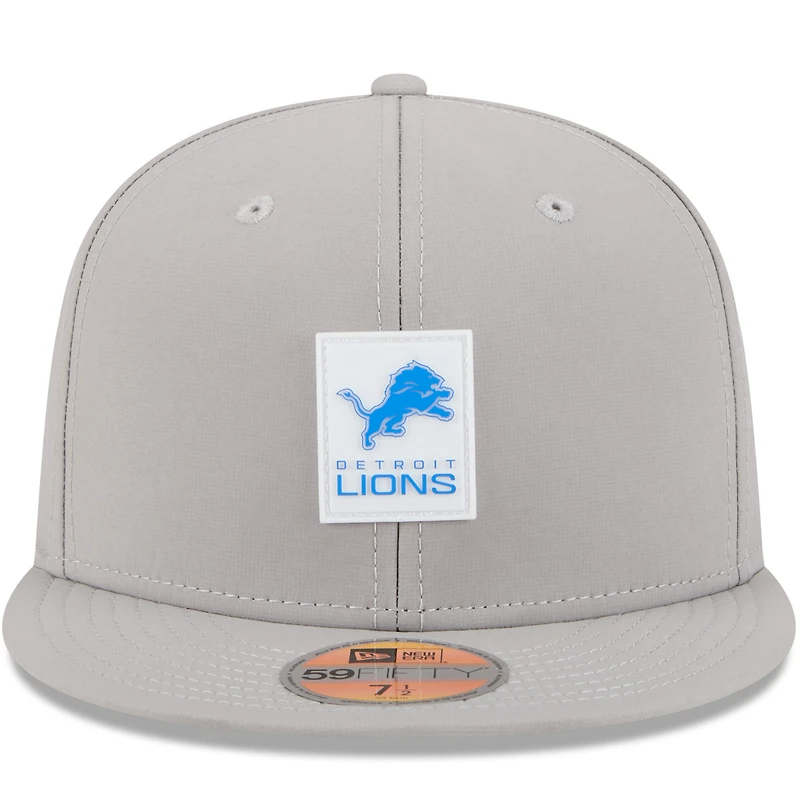 Men's New Era Gray Detroit Lions 2025 Sideline  59FIFTY Fitted Hat