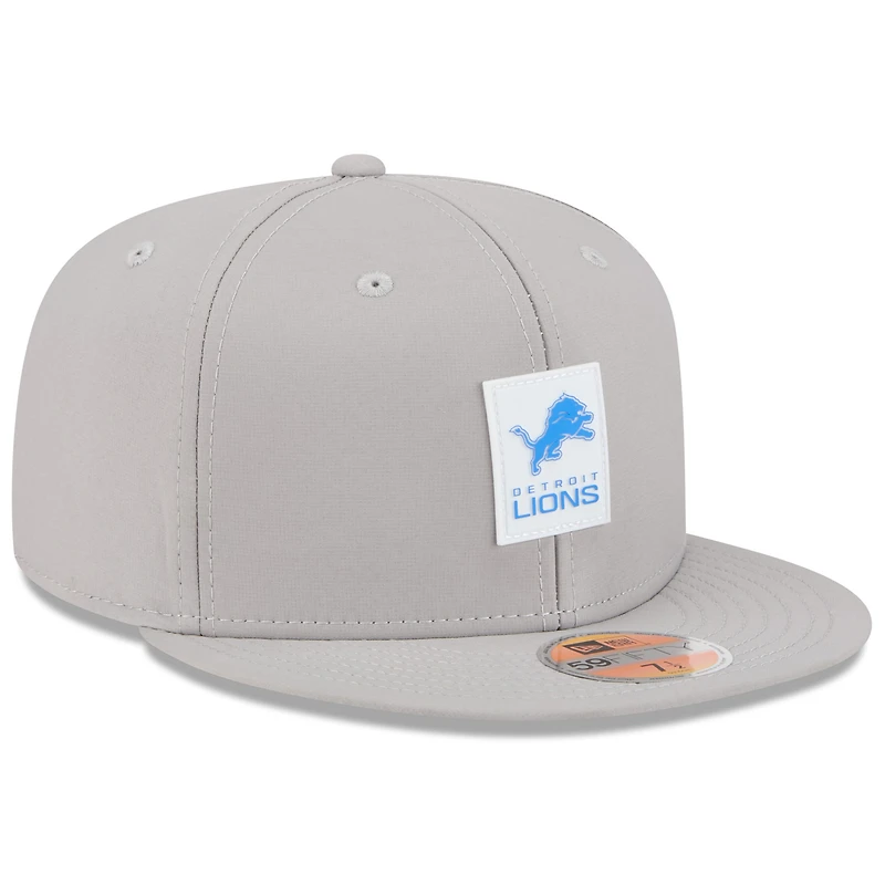 Men's New Era Gray Detroit Lions 2025 Sideline  59FIFTY Fitted Hat