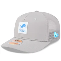 Men's New Era Gray Detroit Lions 2025 Sideline 9SEVENTY Adjustable Trucker Hat