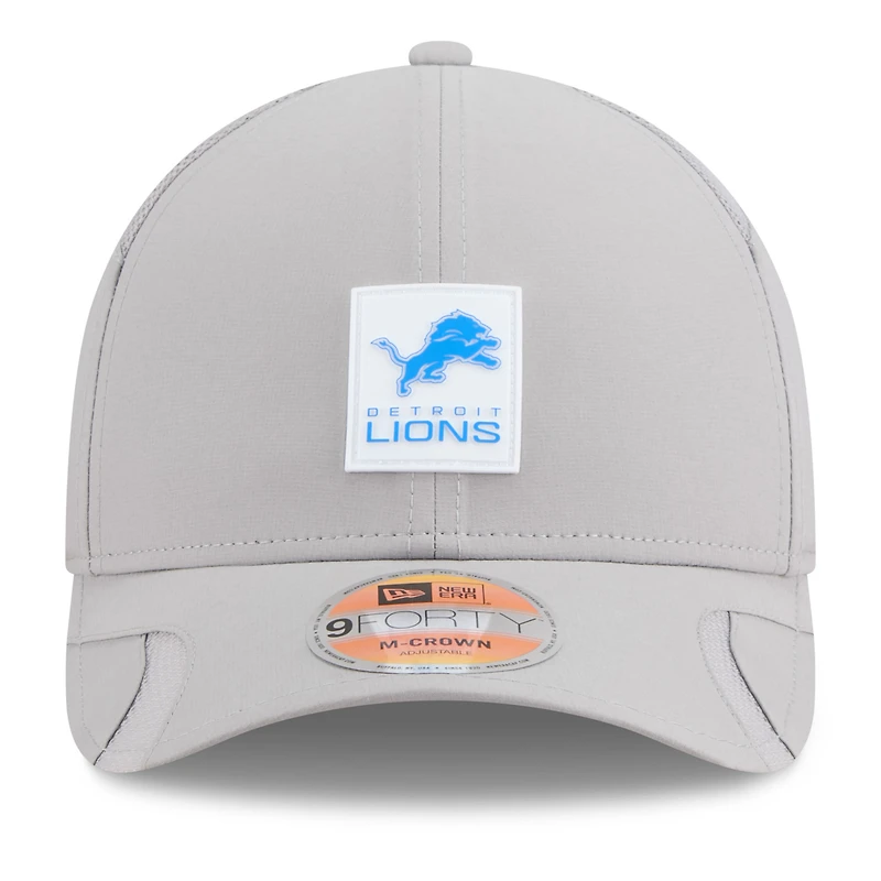 Men's New Era Gray Detroit Lions 2025 Sideline  M-Crown 9FORTY Adjustable Hat