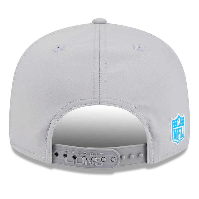 Casquette snapback 9FIFTY grise à panneau fendu pour homme des Detroit Lions 2025 de New Era