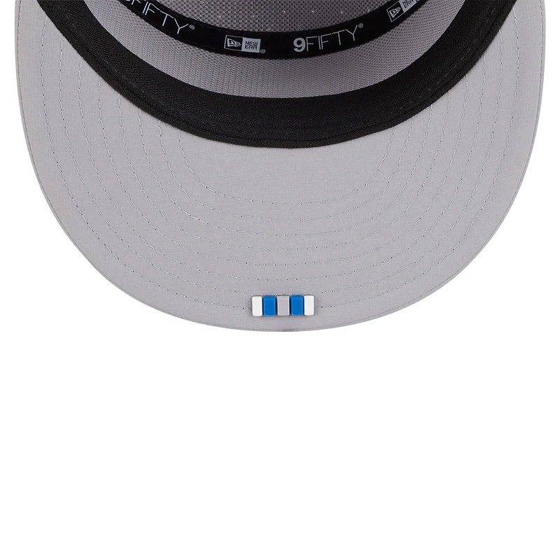Casquette snapback 9FIFTY grise à panneau fendu pour homme des Detroit Lions 2025 de New Era