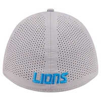 Men's New Era Gray Detroit Lions 39THIRTY M-Crown Flex Fit Hat