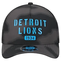 Casquette 9FORTY grise à motif camouflage demi-ton des Detroit Lions de New Era pour homme