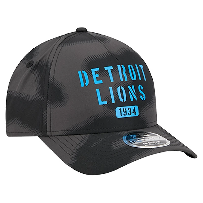 Men's New Era Gray Detroit Lions Halftone Camo 9FORTY Hat