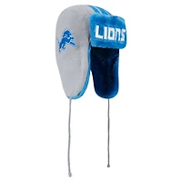 Men's New Era Gray Detroit Lions Helmet Head Trapper Knit Hat