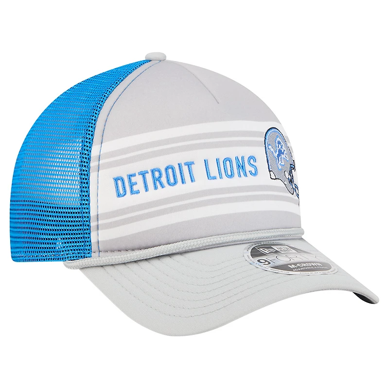 Casquette ajustable A-Frame 9FORTY grise pour homme des Lions de Detroit de New Era