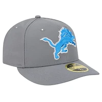 Casquette ajustée à profil bas 59FIFTY Detroit Lions Omaha pour homme New Era grise