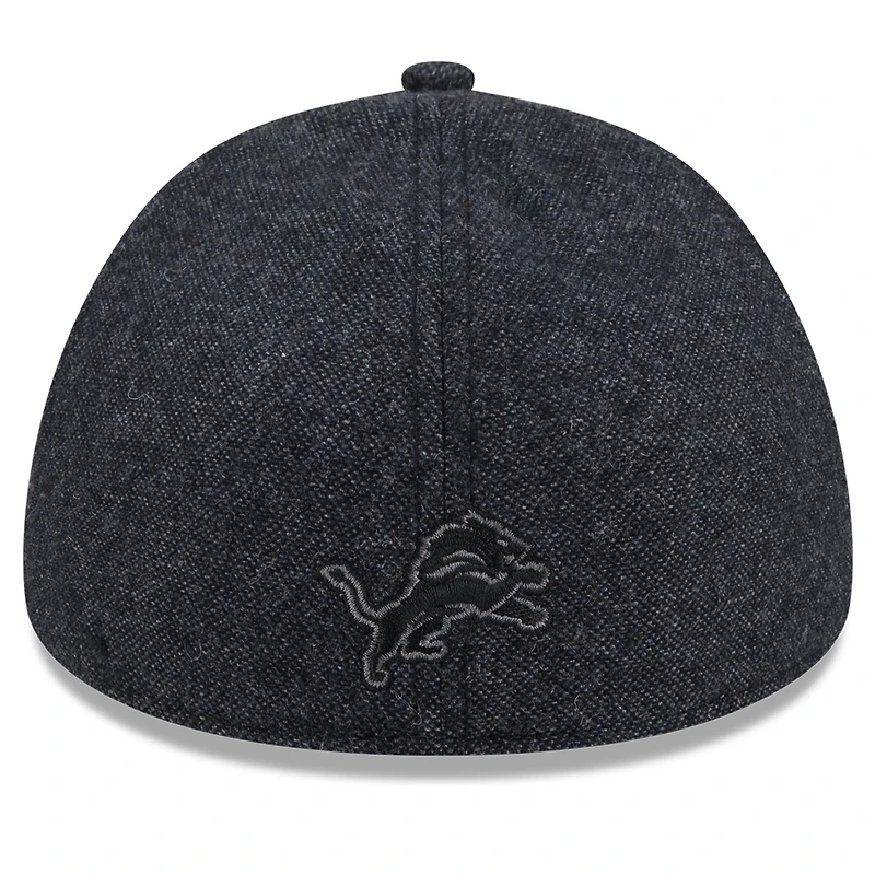 Men's New Era Gray Detroit Lions Peaky Duckbill Fitted Hat