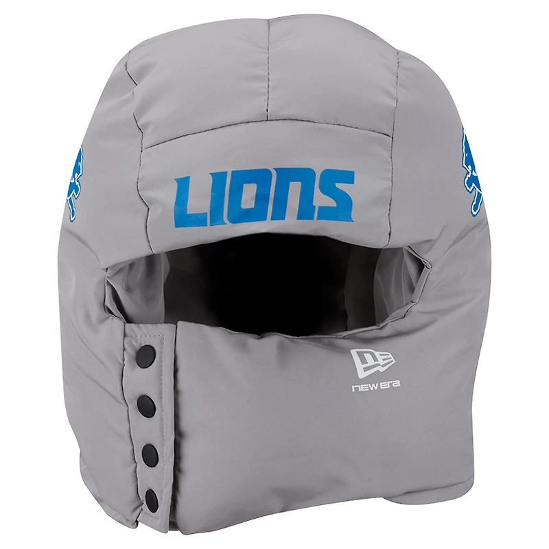 Men's New Era Gray Detroit Lions Puffer Balaclava