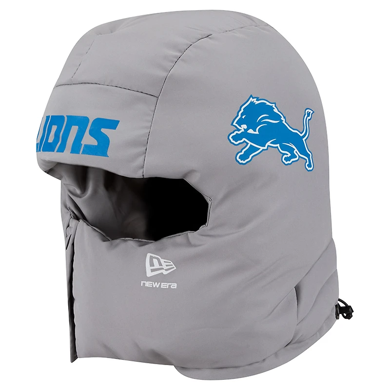 Cagoule matelassée grise New Era Detroit Lions pour homme
