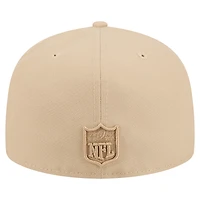 Men's New Era  Light Beige Detroit Lions Color Pack A-Frame 59FIFTY Fitted Hat