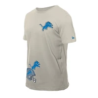 Men's New Era Light Beige Detroit Lions Multi Patch T-Shirt