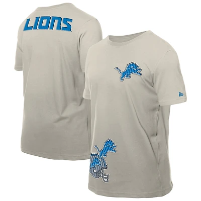 Men's New Era Light Beige Detroit Lions Multi Patch T-Shirt