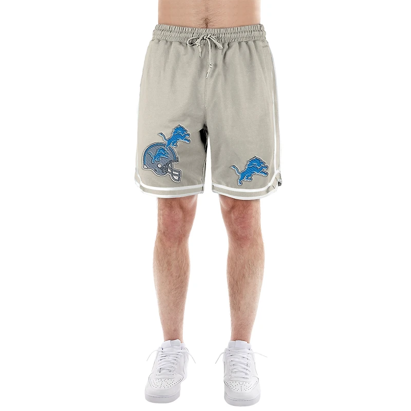 Men's New Era Light Beige Detroit Lions Stone Multi Patch Shorts