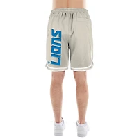Men's New Era Light Beige Detroit Lions Stone Multi Patch Shorts