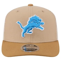 Men's New Era Light Beige Detroit Lions  Two-Tone Trucker 9SEVENTY Adjustable Hat