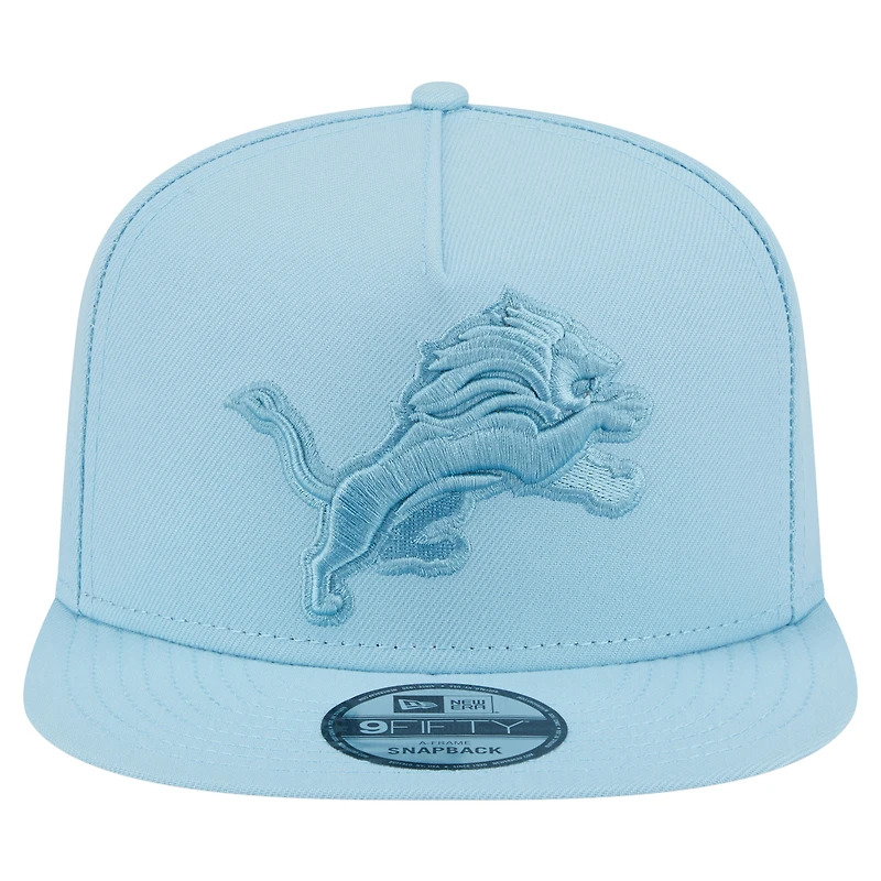 Casquette snapback A-Frame 9FIFTY bleu clair pour homme, motif Detroit Lions, New Era