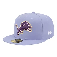 Men's New Era Light Purple Detroit Lions Lavender Bloom 59FIFTY Fitted Hat