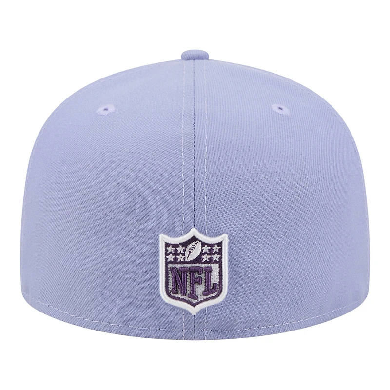 Casquette ajustée New Era 59FIFTY pour homme, couleur violet clair, motif Detroit Lions Lavender Bloom