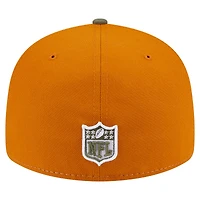 Men's New Era Olive/Brown Detroit Lions Two-Tone Color Pack Split Panel 59FIFTY Fitted Hat