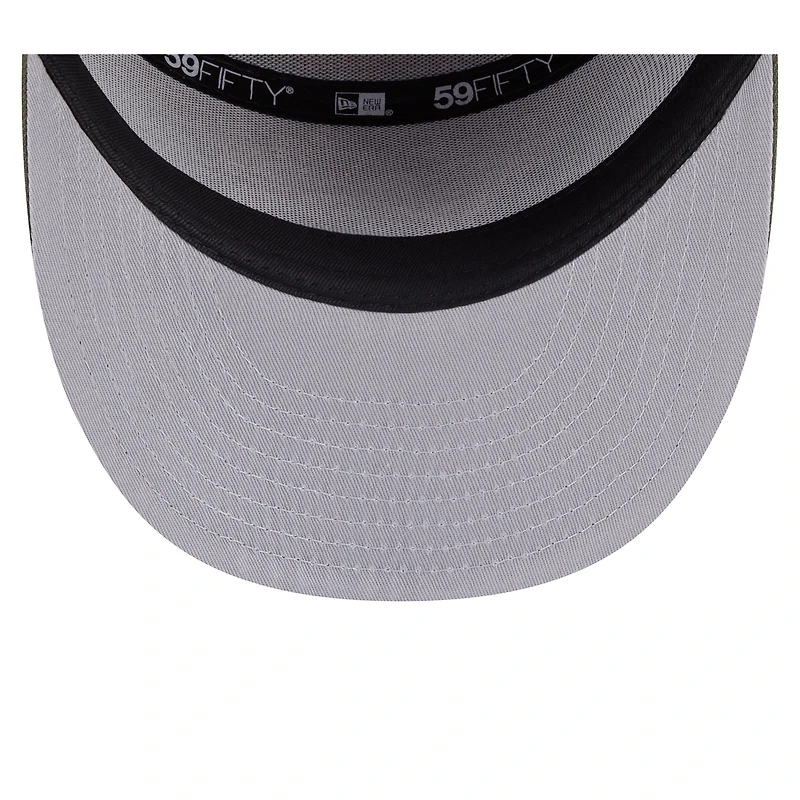 Men's New Era Olive/Brown Detroit Lions Two-Tone Color Pack Split Panel 59FIFTY Fitted Hat