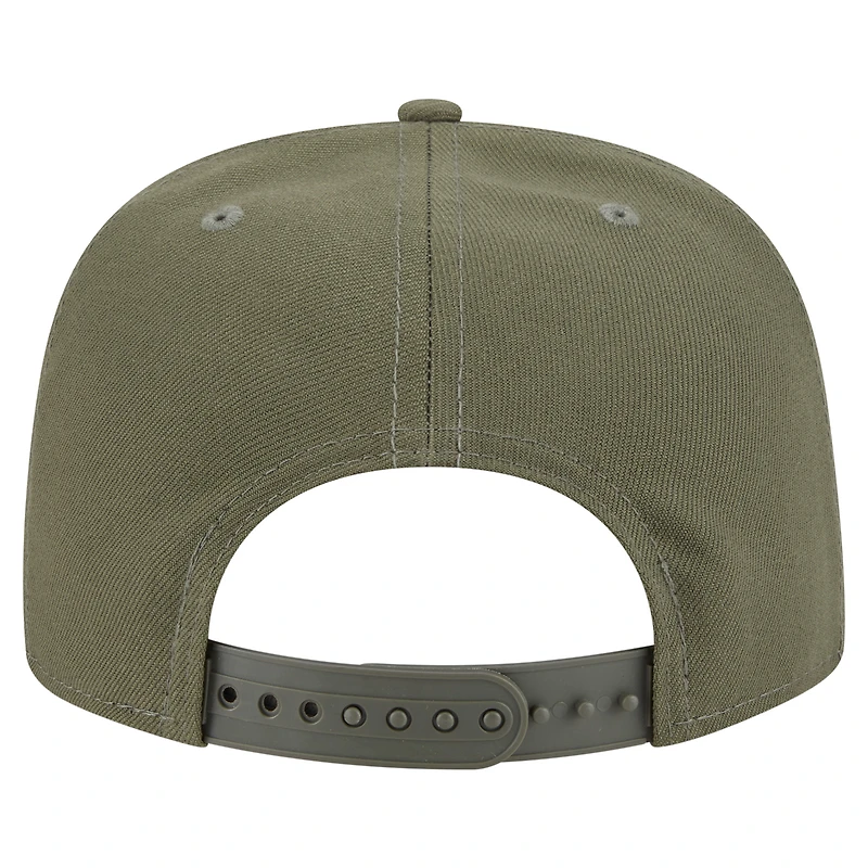 Men's New Era  Olive Detroit Lions Color Pack A-Frame 9FIFTY Snapback Hat