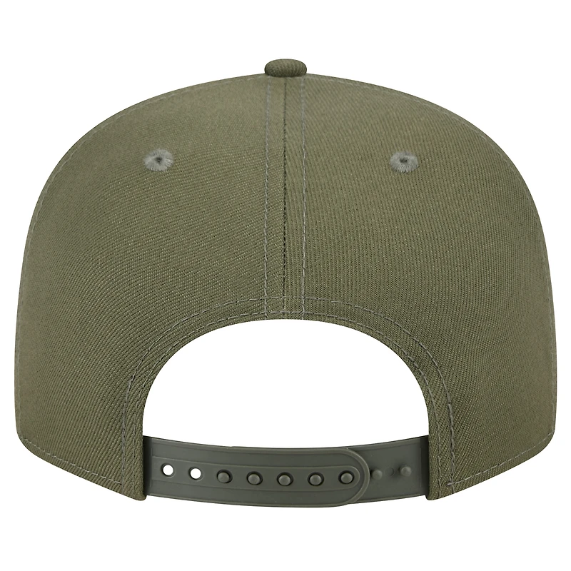 Casquette à visière snapback Main 9FIFTY Detroit Lions de New Era pour homme, olive