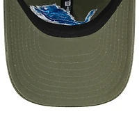 Casquette ajustable Main 9TWENTY pour homme Detroit Lions de New Era Olive