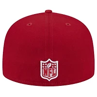 Men's New Era Scarlet Detroit Lions 75 Seasons Main Patch 59FIFTY Fitted Hat